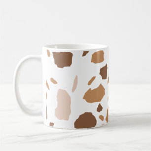 Bruin en beige bruin terrazzo koffiemok