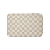 Bruin en Beige Checkerboard Badmat (Voorkant)