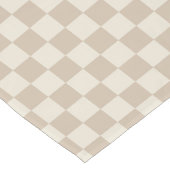 Bruin en Beige Checkerboard Korte Tafelloper (Hoek)