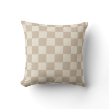 Bruin en Beige Checkerboard