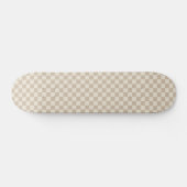 Bruin en Beige Checkerboard Persoonlijk Skateboard (Horizontaal)