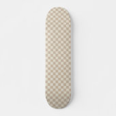 Bruin en Beige Checkerboard Persoonlijk Skateboard (Voorkant)