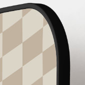 Bruin en Beige Checkerboard Pickleball Paddle (Links Detail)