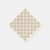 Bruin en Beige Checkerboard Servet (Hoek)