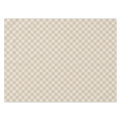 Bruin en Beige Checkerboard Tafelkleed (Voorkant (Horizontaal))