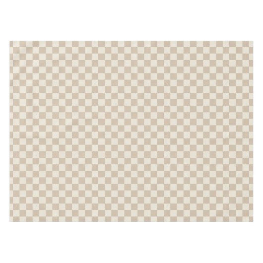 Bruin en Beige Checkerboard Tafelkleed (Voorkant (Horizontaal))