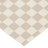 Bruin en Beige Checkerboard Tafelkleed (Gekanteld)