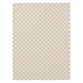 Bruin en Beige Checkerboard Tafelkleed (Voorkant)