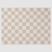 Bruin en Beige Checkerboard Tissuepapier (Voorkant)