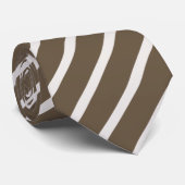 Bruin en beige diagonaal streeppatroon stropdas (Opgerold)