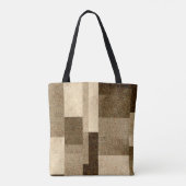 Bruin en beige Elegant Earth Tones Canvas tas (Achterkant)