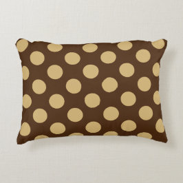 Bruin en beige gedopt accent kussen