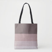 Bruin en Beige Gestreept, Tote Bag (Voorkant)