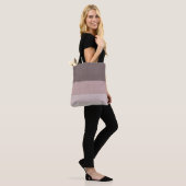 Bruin en Beige Gestreept, Tote Bag (Op model)