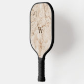 Bruin en beige marmer pickleball paddle (Links)