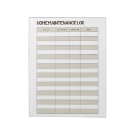 Bruin en beige minimalistisch logboek voor huisond notitieblok