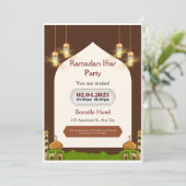 Bruin en Beige Modern Ramadan Big Event Save The Date (Staand voorkant)
