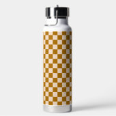 Bruin en beige schaakbordpatroon waterfles (Rechts)