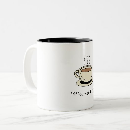 Bruin en beige Simple Coffee-Mok Tweekleurige Koffiemok (Voorkant links)
