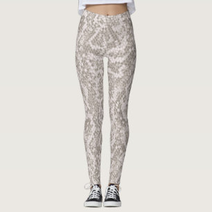 Bruin en beige Snake Huidpatroon Leggings