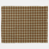 Bruin en beige speldenstaafjes fleece deken (Voorkant (Horizontaal))