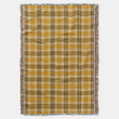 Bruin en beige tartan spelden deken (Voorkant Verticaal)