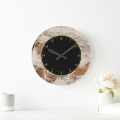 Bruin- en beige textuur Afdrukken Grote Klok (Huis)