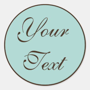 Bruin en Blauw Aangepaste Persoonlijke Afdichtinge Ronde Sticker