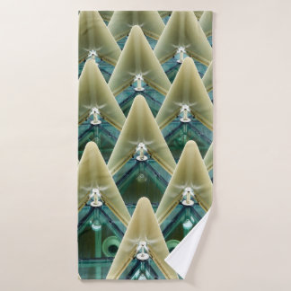 Bruin en blauw behang badhanddoek