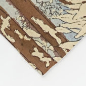 Bruin en blauw bos schilderij medium deken (Hoek)