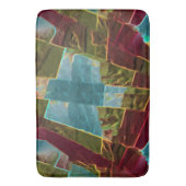 Bruin en blauw gespikkelde kartonnen was badmat (Voorkant Verticaal)