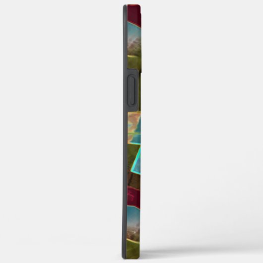 Bruin en blauw gespikkelde kartonnen was Case-Mate iPhone case (Achterkant / Rechts)