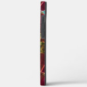 Bruin en blauw gespikkelde kartonnen was Case-Mate iPhone case (Achterkant / Links)