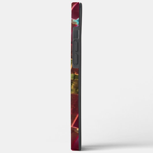 Bruin en blauw gespikkelde kartonnen was Case-Mate iPhone case (Achterkant / Links)