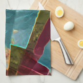 Bruin en blauw gespikkelde kartonnen was theedoek (Quarter Fold)