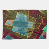 Bruin en blauw gespikkelde kartonnen was theedoek (Horizontaal)