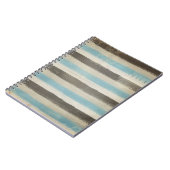 Bruin en Blauw horizontale strepen in Waterverf Notitieboek (Linkerzijde)