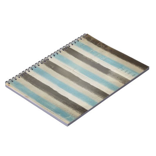 Bruin en Blauw horizontale strepen in Waterverf Notitieboek (Linkerzijde)