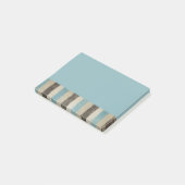 Bruin en Blauw horizontale strepen in Waterverf Post-it® Notes (Schuin)
