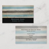 Bruin en Blauw horizontale strepen in Waterverf Visitekaartje (Voorkant / Achterkant)