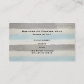 Bruin en Blauw horizontale strepen in Waterverf Visitekaartje (Achterkant)