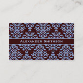 Bruin en Blauw Monogram S Designer Visitekaartje (Achterkant)