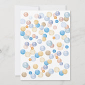 Bruin en Blauw Polka Dot Baby shower Kaart (Achterkant)