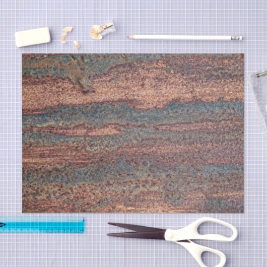 Bruin en blauw robuust metalen patroon tissuepapier (Craft)