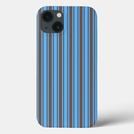 Bruin en blauw snoep strepen Hoesje-Mate iPhone dr Case-Mate iPhone Case (Achterkant)