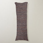 Bruin en Blauw Tweed Afbeelding Body Kussen (Voorkant Verticaal)
