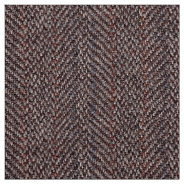 Bruin en Blauw Tweed Afbeelding Stof