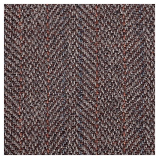 Bruin en Blauw Tweed Afbeelding Stof (Swatch)