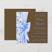 Bruin en blauw vliegtuig Baby Boy Shower Kaart (Voorkant / Achterkant)