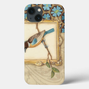 Bruin en blauw vogel op een filiaal iPhone 13 hoesje